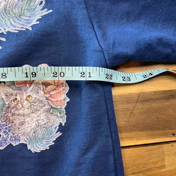 Vintage cotton cat lady sweatshirt cardigans size L/XL Made in the USA. - Picture 3 of 8